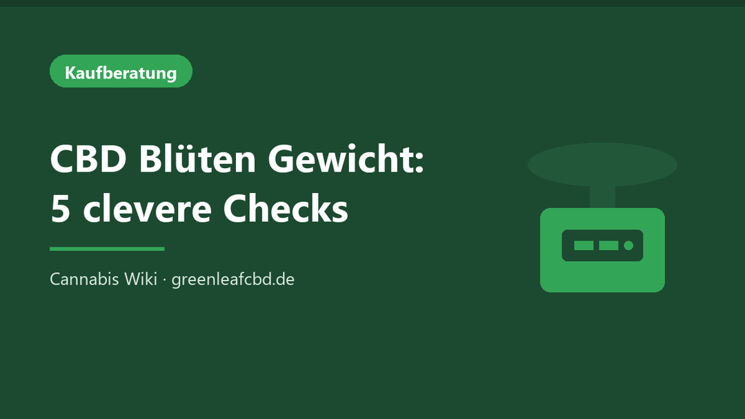 Titelbild: CBD Blüten Gewicht – 5 clevere Checks