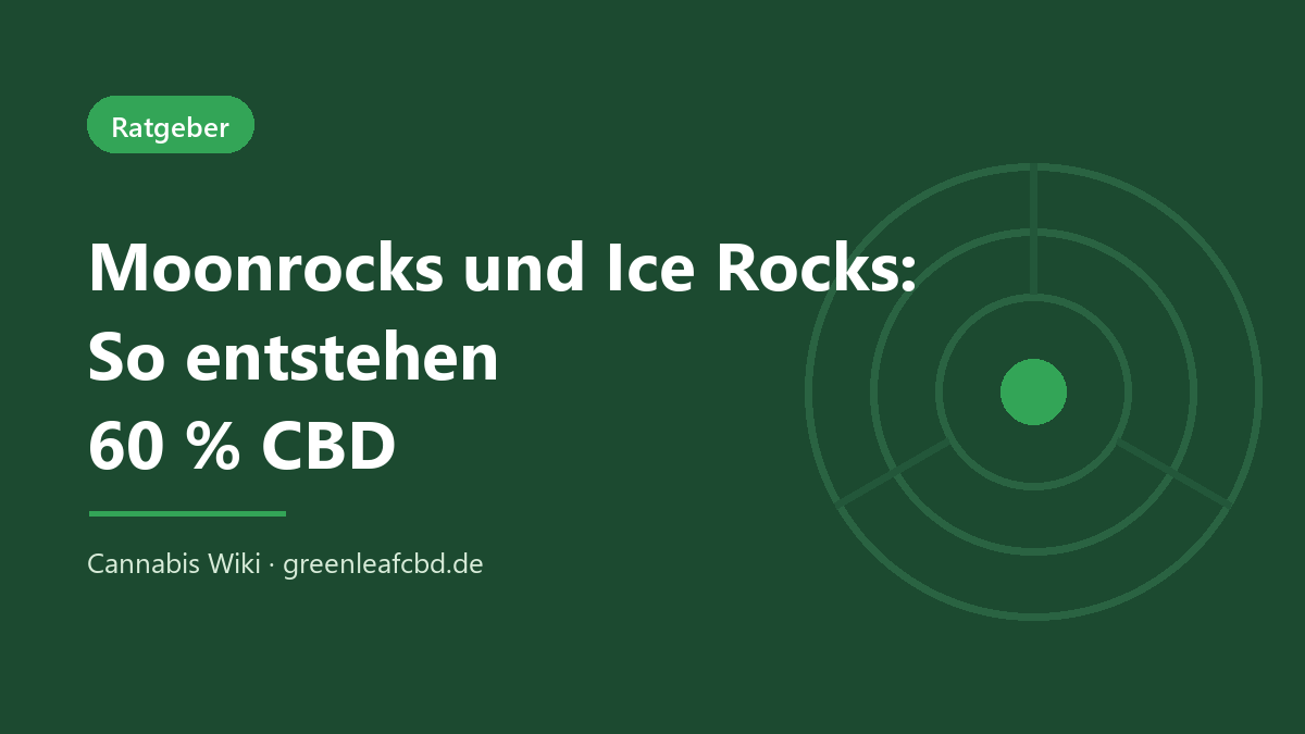 Moonrocks und Ice Rocks – Titelbild: So entstehen 60 % CBD (Cannabis Wiki, GreenLeafCBD)