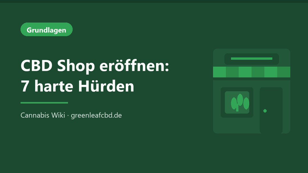 CBD Shop eröffnen: Ladenfront mit sieben Hürden auf dem Weg zum eigenen CBD Shop