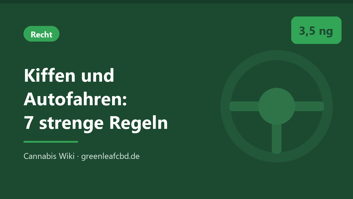 Titelbild: Kiffen und Autofahren – 7 strenge Regeln