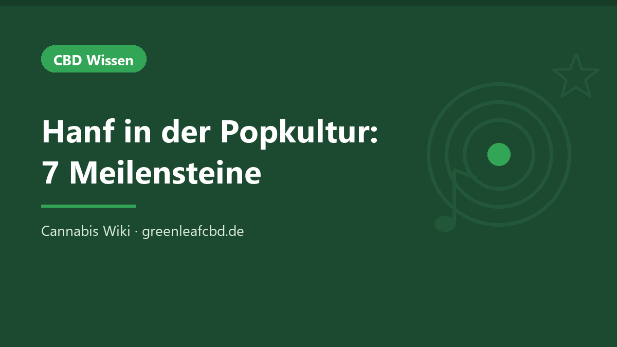 Hanf in der Popkultur: sieben Meilensteine von Jazz bis Streaming