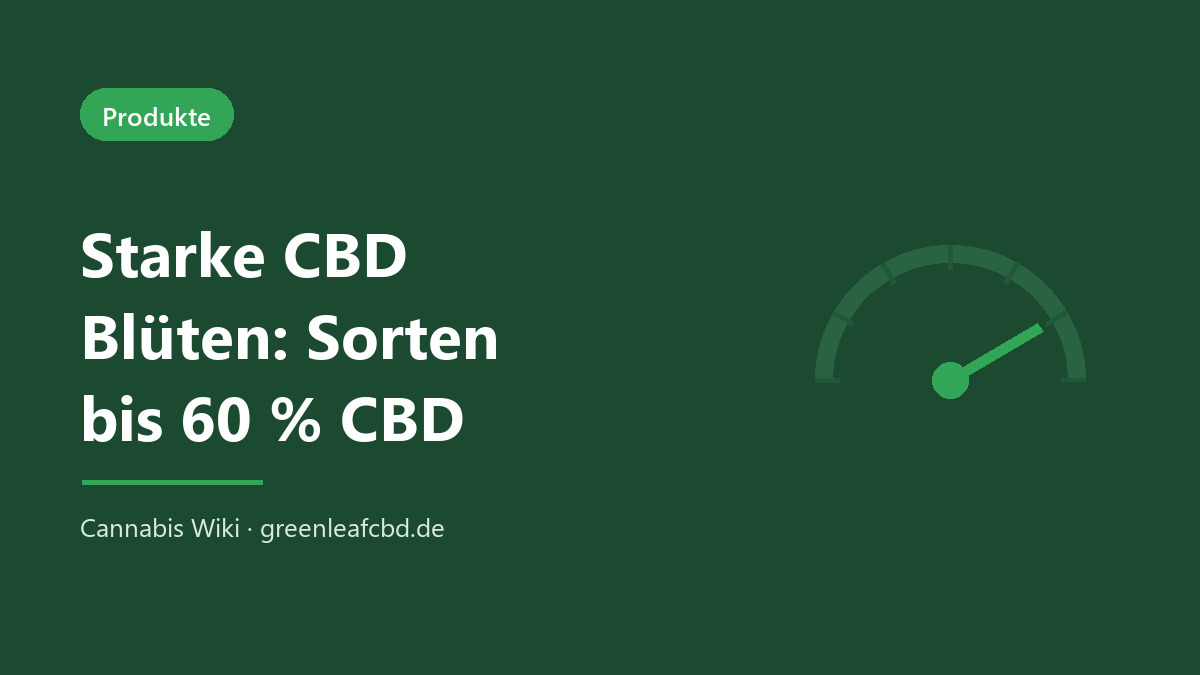 Starke CBD Blüten – Sorten bis 60 % CBD