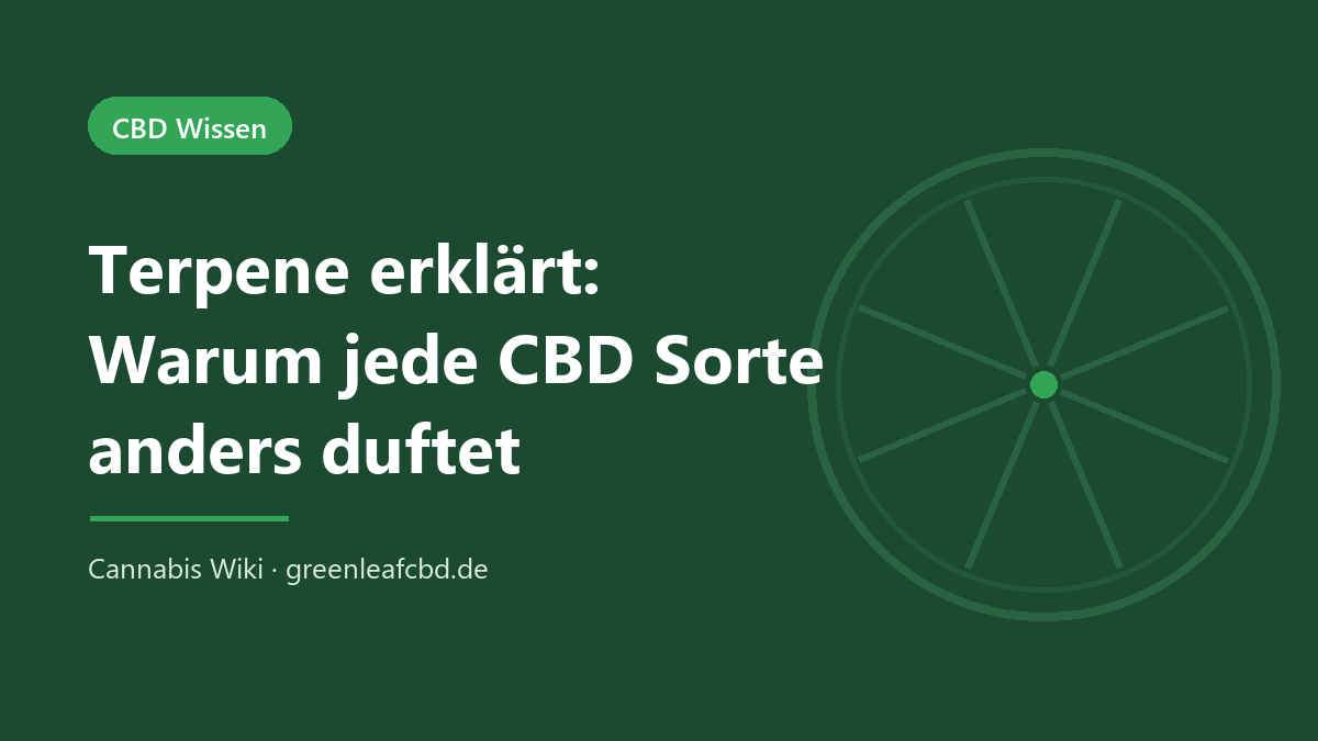 Terpene erklärt – Titelbild: Warum jede CBD Sorte anders duftet (Cannabis Wiki, GreenLeafCBD)