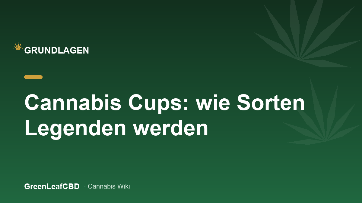 Cannabis Cups: wie Sorten Legenden werden - Titelbild