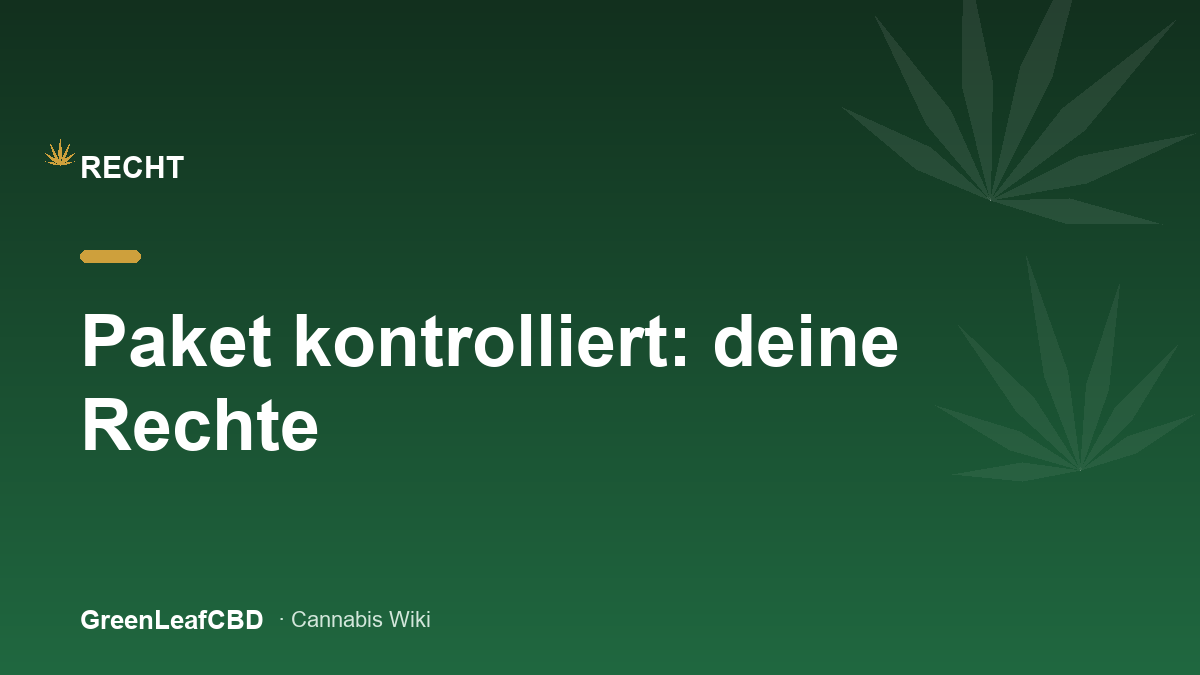 CBD-Paket kontrolliert: Sendung mit Laboranalyse und Kaufbeleg als Nachweis