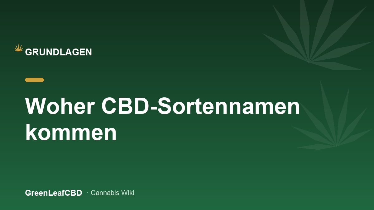 Woher CBD-Sortennamen kommen - Titelbild