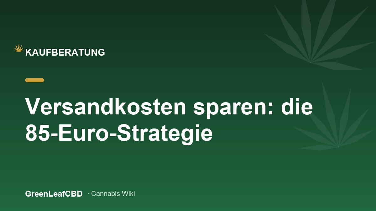 Versandkosten sparen: die 85-Euro-Strategie - Titelbild