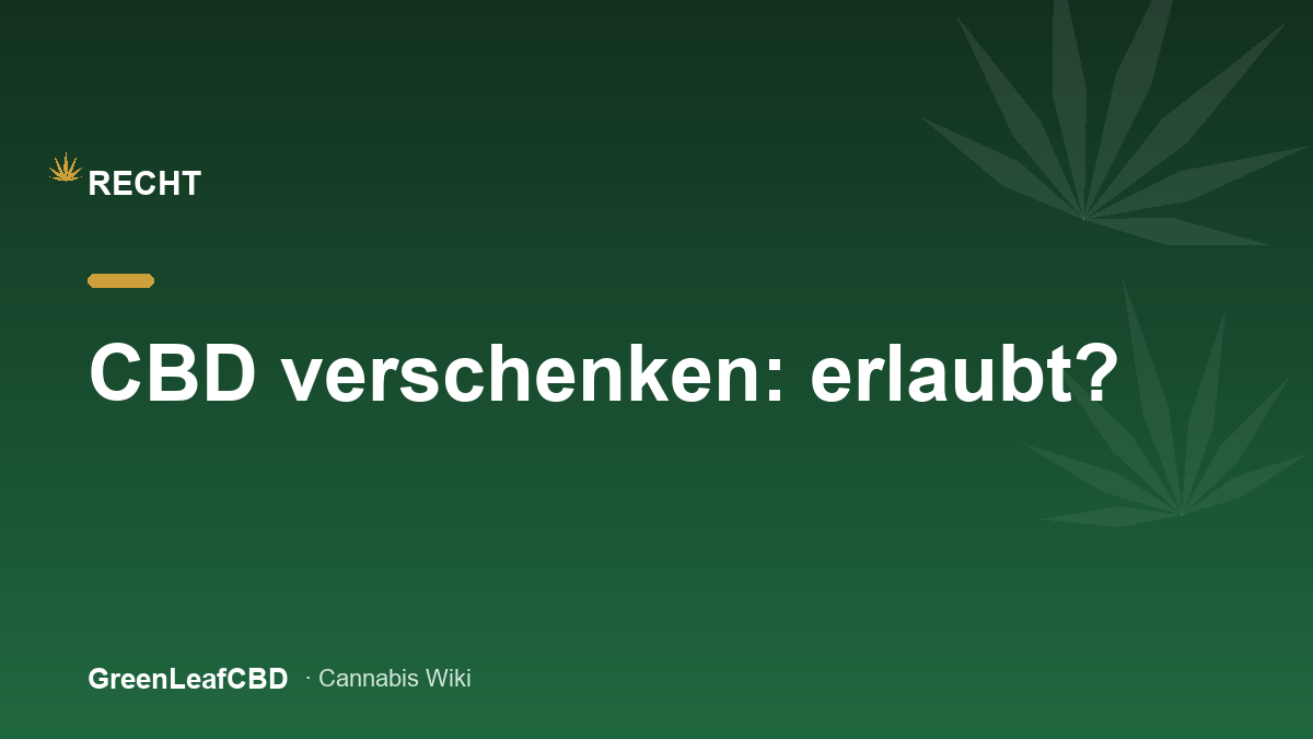 CBD verschenken: huebsch verpacktes Geschenk mit CBD-Produkten aus legalem Verkauf