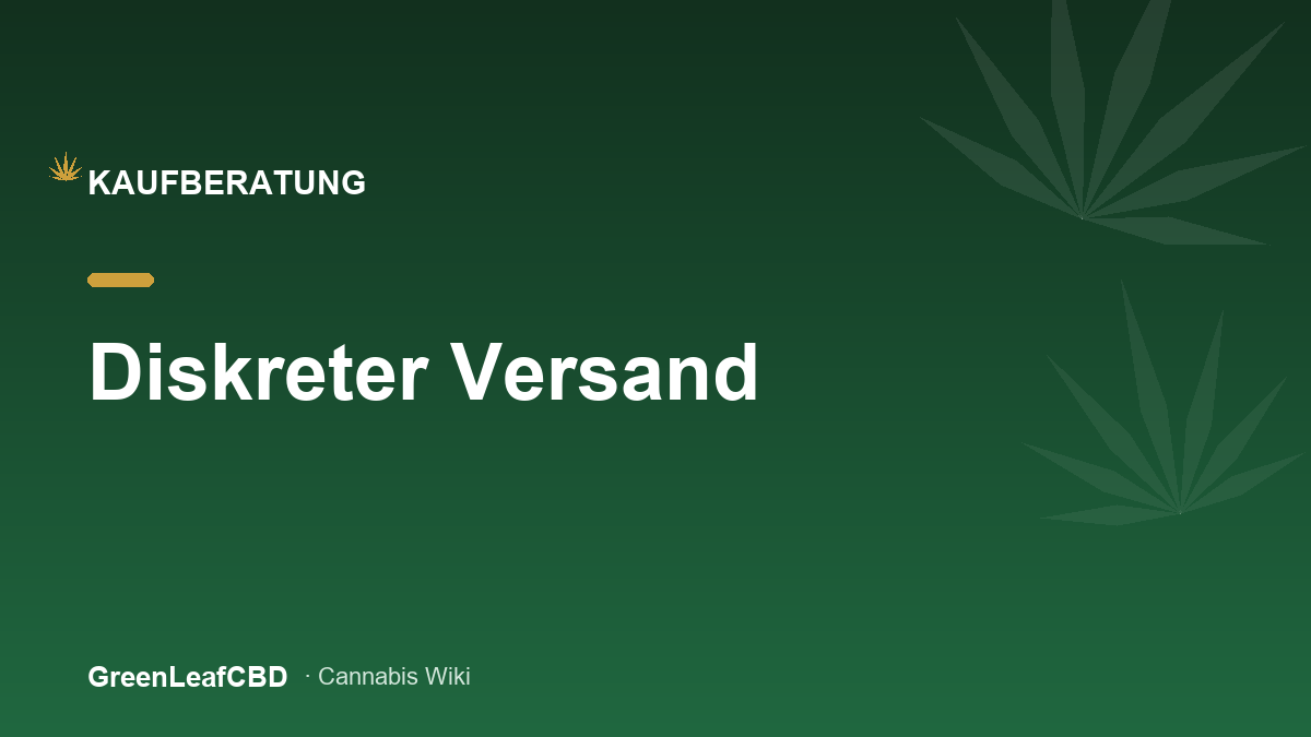 Diskreter Versand von CBD Blueten: neutrales Paket ohne Hinweis auf den Inhalt