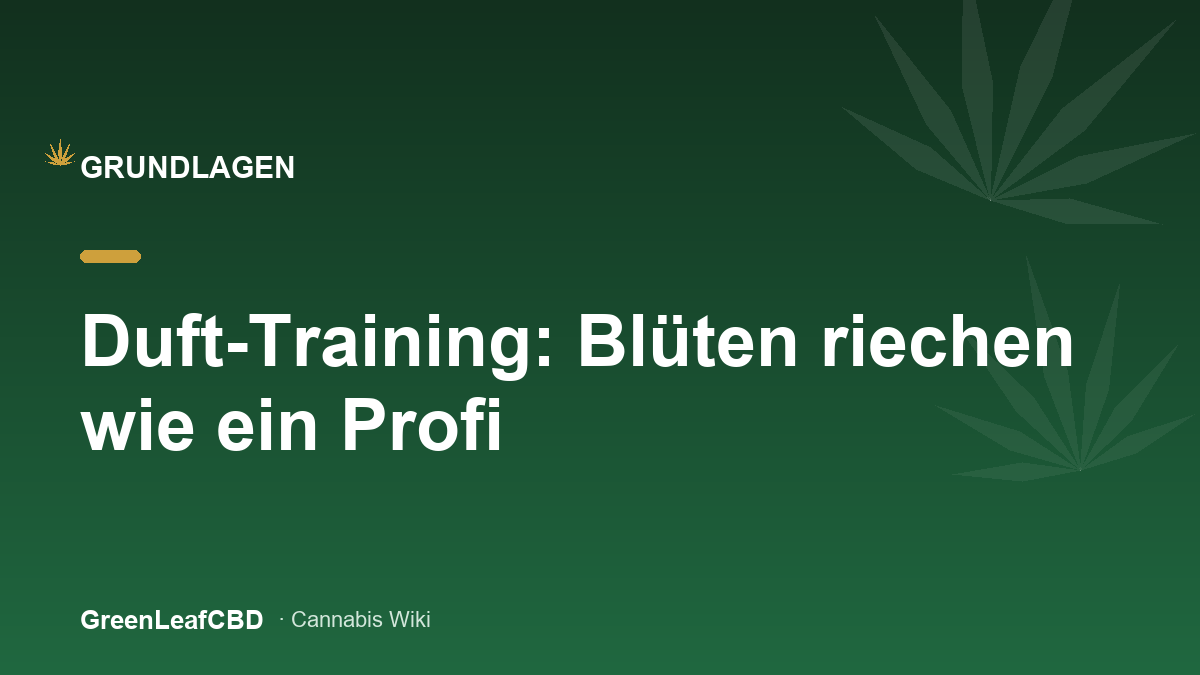 Duft-Training: Blueten riechen wie ein Profi - Titelbild