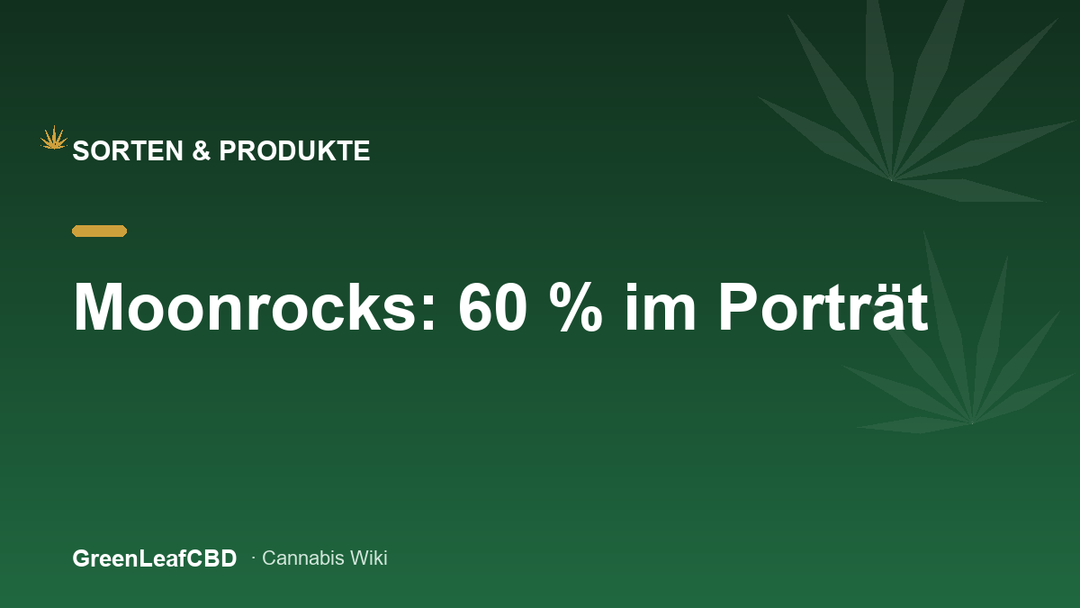 Moonrocks: 60 Prozent CBD im Portraet - Titelbild
