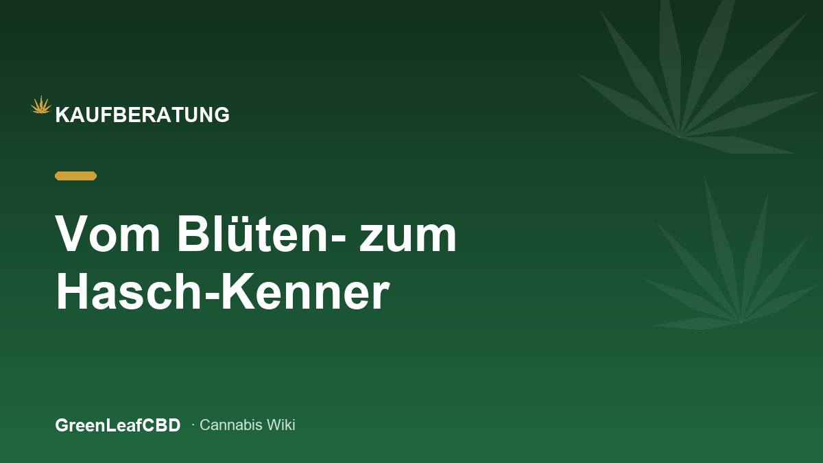 Vom Blueten- zum Hasch-Kenner - Titelbild